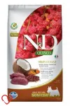Koeratoit FARMINA N&D Quinoa Mini hirveliha, karvadele ja nahale, 2,5 kg