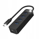 Unitek H1117B aktiivne USB-C jagaja, 4x USB-A 3.1, 10 W