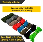 EdcX Paracord 425 komplekt, &uuml;hev&auml;rviline, 400 g