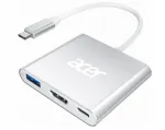 Adapter Acer USB-C 3-in-1: HDMI 4K, USB 3.0, 100 W laadimine