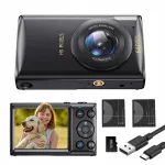 Digitaalne kaamera 4K 64MP WiFi, 18x suum ja 32GB kaart