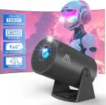 Mini projektor Mentech, 180&deg;, Android 11, WiFi 6, 150", 4K dekodeerimine