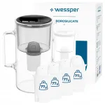 Klaasist filtri kann Wessper D2 BOROSILICATE 3 l viie AquaClassic filtriga