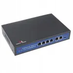 Videokaameratele m&otilde;eldud PoE l&uuml;liti, 6 porti, 4xPoE, 2 uplinki, 60W