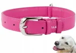Nahast koera kaelarihm WAUDOG, 15 mm, 27&ndash;36 cm, roosa