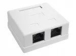 Pinnapealne v&otilde;rgupesa 2x RJ45, UTP, cat.5E, LSA kontaktid