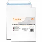 Valged C5 &uuml;mbrikud, isekleepuvad, 162x229 mm, 50 tk, DARKO