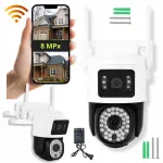 V&auml;line Wi-Fi kaamera 8MP, p&ouml;&ouml;ratav, QUAD HD, valge, suumiga, rakendusega juhtimine