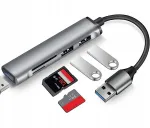 USB-C jagaja 3&times;USB, SD ja TF kaartidele, 5in1 adapter