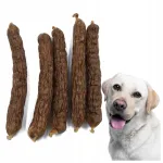 BEST-DOG lambalihaga koerte maiused, 4 tk, looduslikud kabanos hambakaudseks hoolduseks