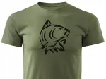 Khaki v&auml;rvi 100% puuvillast kalastuss&auml;rk KARP tr&uuml;kiga, suurus 4XL
