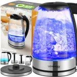 Klaasist elektriline veekeetja, 2 l, 2200 W, LED-valgustusega, juhtmevaba