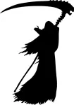 Auto kleebis &bdquo;Scythe Death Reaper&ldquo;, taustata, 21 x 14,8 cm