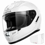 Motoringratturi kiiver SENA Phantom, valge, interkomiga, suurus S (55-56 cm), ECE 22.06