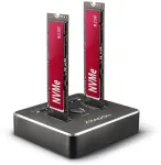 AXAGON ADSA-M2C v&auml;line dokk, USB-C 3.2 Gen 2, 2x M.2 NVMe SSD