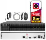 IP salvestusseade, 8 kanali, 8MP, 4K, HiLook, Hikvision, HikConnect