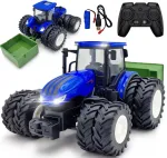 Raadio teel juhitav traktor LED-valgustuse ja RC-puldiga