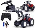 Puldiga juhitav traktor labidaga, LED-esituled ja kummirattad