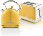 Swan Retro veekeetja 1,8 l ja 2-viiluline r&ouml;ster, kollane