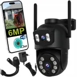 V&auml;ljas WiFi kaamera ICSEE, 6MP, topelpp&ouml;&ouml;rlevate objektiividega, IR-&ouml;&ouml;n&auml;gemisfunktsioon, IP65, PTZ