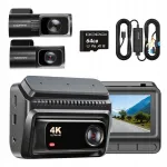 DDPAI Z60T 4K auto kaamera esi-, taga- ja sisemise kaameraga, 64GB, hardwire komplekt