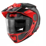 Motorratturi kiiver GIVI X.27 Jaw Tourer eemaldatava visooriga, must/punane, XXL