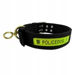 Koera kaelarihm POLICEDOG, must, 5 cm, tugevdus, reguleeritav