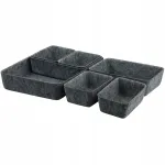 Fliisist organiseerijate komplekt, erinevad suurused, mustad