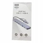 USB hub HYKKER M30 7in1, alumiiniumist