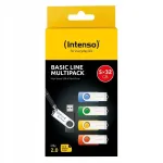 USB m&auml;lupulkude komplekt Intenso Basic Line 32 GB, USB 2.0, 5 tk, erinevad v&auml;rvid