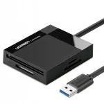 KAardi lugeja Ugreen USB 3.0 5 Gbps SD microSD CF MS 0,5 m kaabliga