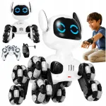 Interaktiivne roboti koer kaugjuhtimisega, LED-valgustuse ja 360&deg; liigutustega