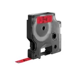 DYMO D1 liimlint, 9 mm x 7 m, punane musta tekstiga, S0720720