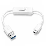 USB A kuni USB C kaabel l&uuml;litiga, 60 W, 3 A, 0,3 m