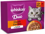 WHISKAS DUO kassitoit lihal&otilde;ikudega želees, 12 x 85 g