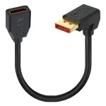 DisplayPort 16K kaabel, 90&deg;, 15 cm, kiire &uuml;lekanne