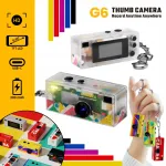 Mini digitaalne fotokaamera G6 THUMB RETRO HD L&auml;bipaistev v&otilde;tmehoidja