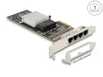 V&otilde;rgukaart Delock 88606, PCIe x4, 4x RJ45, Intel i350, Gigabit LAN