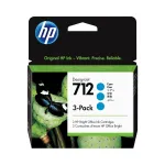 HP 712 tindikassetid, ts&uuml;aan, 3 tk, 2 pakki (3ED77A)