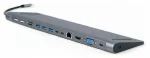 GEMBIRD USB-C multifunktsionaalne adapter 8in1, hall