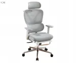 Kontoritool GARVEE, ergonoomiline, v&otilde;rgust seljatoega, hall, jalatoega