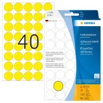 Ringikujulised kollased kleepsud, 19 mm, 2251 tk