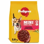 Koeratoit Pedigree Adult Mini v&auml;ikestele t&otilde;ugudele veise- ja k&ouml;&ouml;giviljadega, 2,6 kg