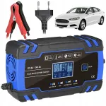 Auto aku laadija 12V/24V LCD-ekraaniga sobib mootorratastele ja autodele