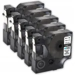 DYMO D1 45013 liimiribad, 12 mm x 7 m, valge, 5 tk