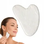 Valge looduslik jadeiidi gua sha massaažiplaat