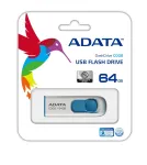 USB m&auml;lupulk ADATA C008 64 GB, valge, kuni 24 MB/s