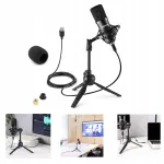 USB kondensaatormikrofon statiiviga salvestamiseks ja podcast&rsquo;ideks
