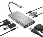 OSMAR USB-C 3.1 10-in-1 multifunktsionaalne adapter: HDMI, USB, SD, VGA