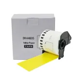 Kleepuv lint Brother DK-44605, kollane, 62 mm x 30,48 m, eemaldatav liim